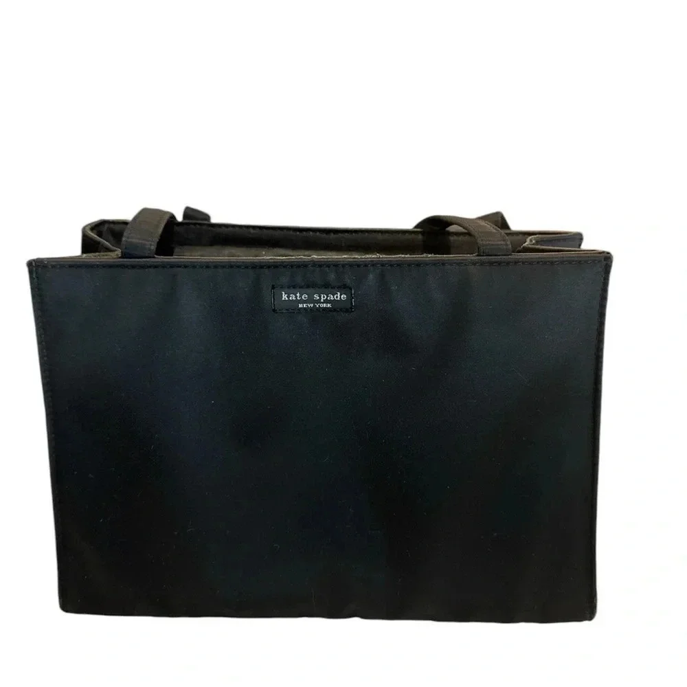 Vintage Kate Spade New York Black Nylon Large SAM Shoulder Bag Tote